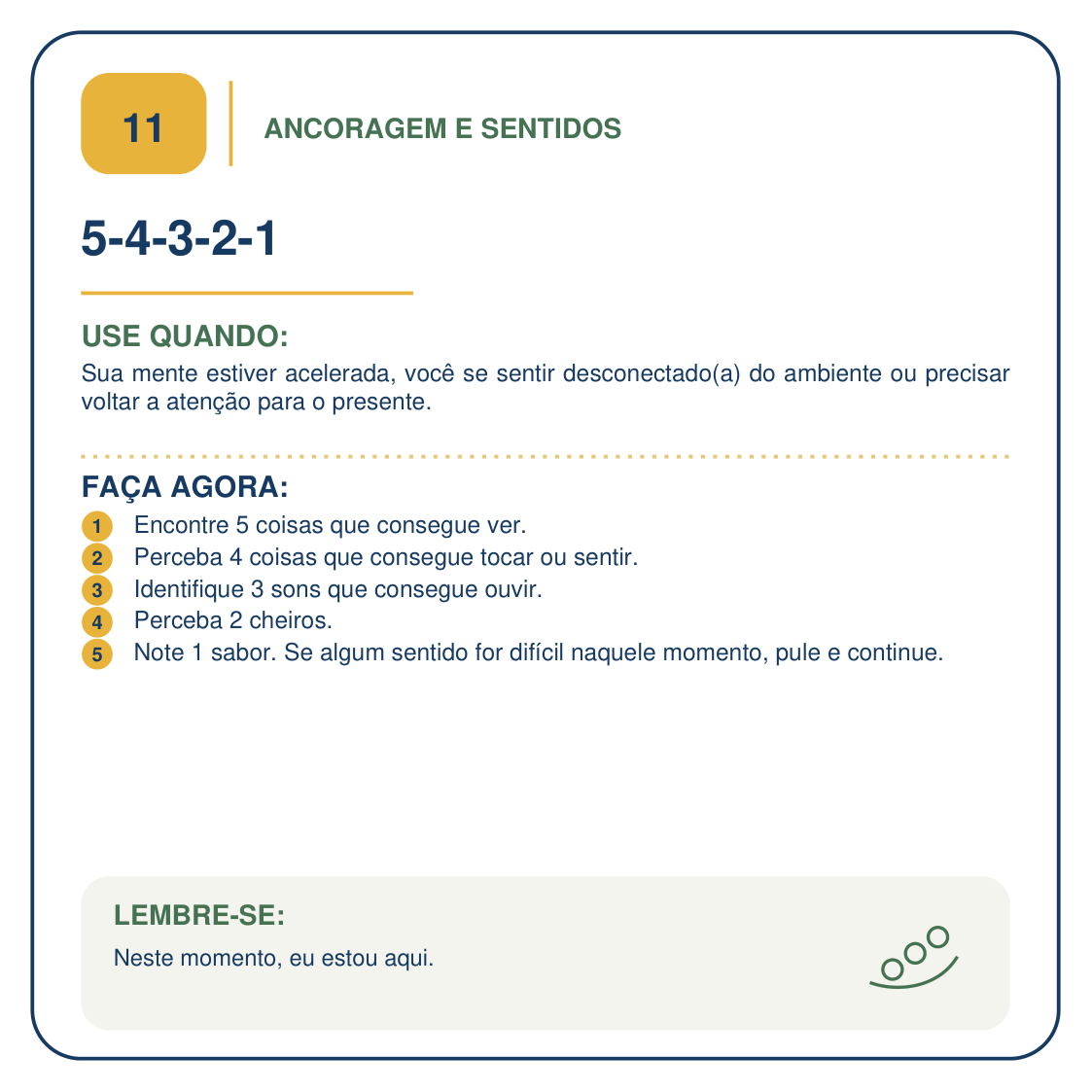 Carta 11 — 5-4-3-2-1