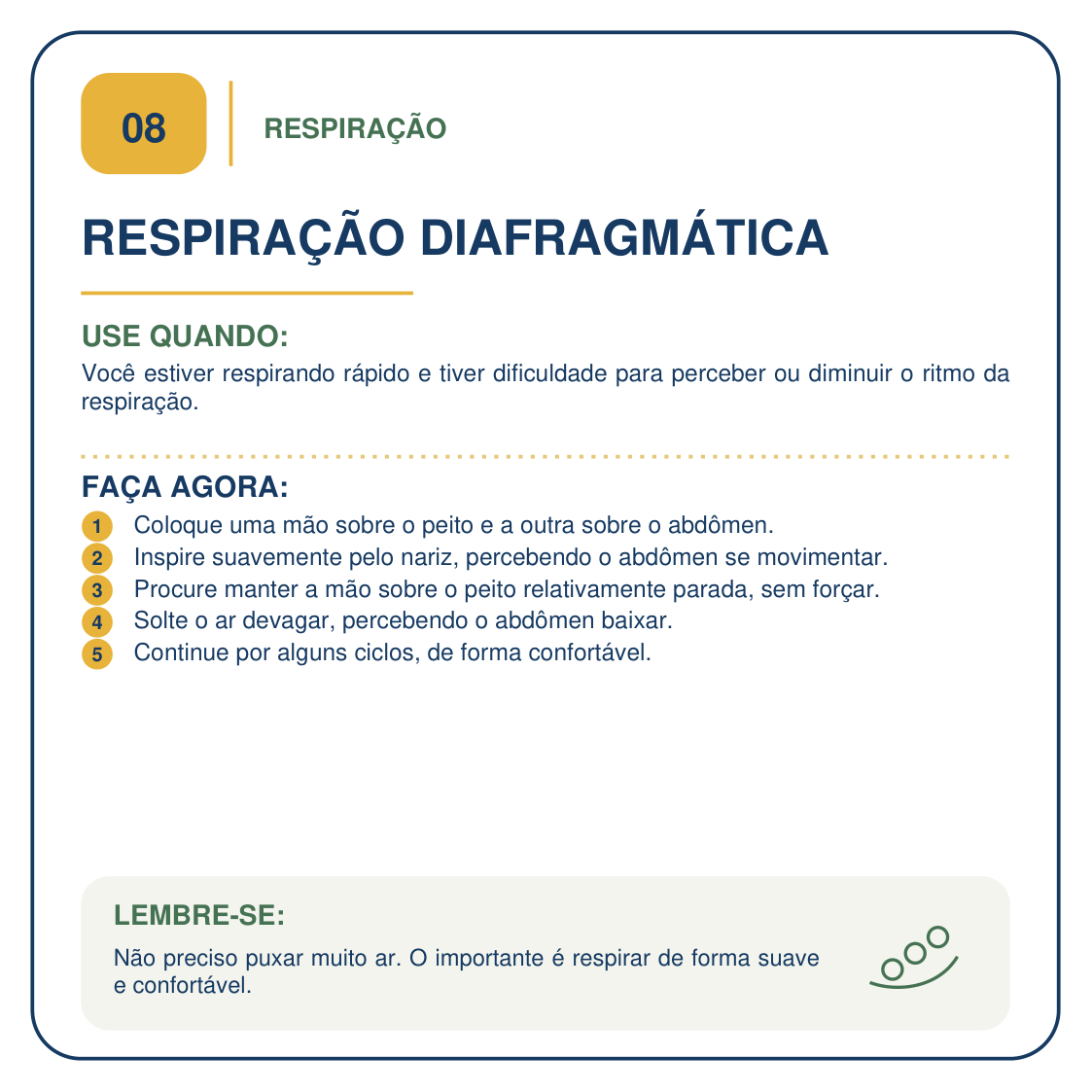 Carta 08 — Respiração diafragmática